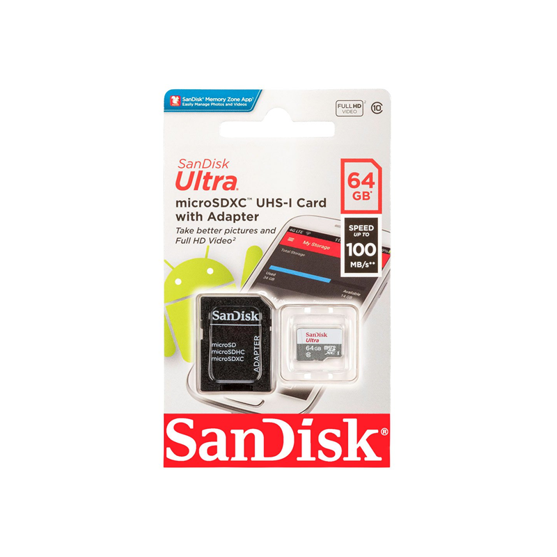 Sandisk Carte Mémoire Ultra Lite Micro SDXC 64GB
