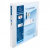 Classeur A4+ Kreacover® personnalisable blanc 4 anneaux en D ø22mm dos de 44 mm. 230 feuilles.