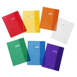 Protège cahier Polypro avec Étiquette Multi-couleur