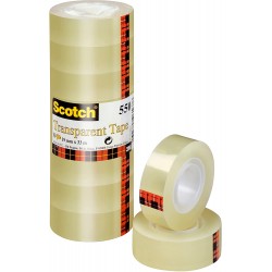 SCOTCH ADHÉSIF TRANSPARENT 19MM X 33M