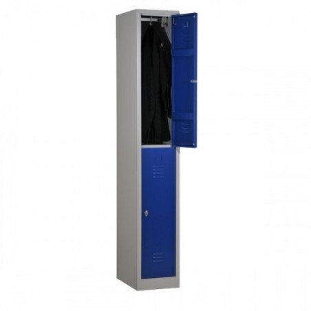 VESTIAIRE BI-PLACE - SEMI MONOBLOC - 2 CASES 180