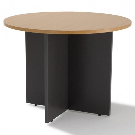 TABLE DE RÉUNION RONDE PIÉTEMENT BOIS 3 À  4 PERSONNES