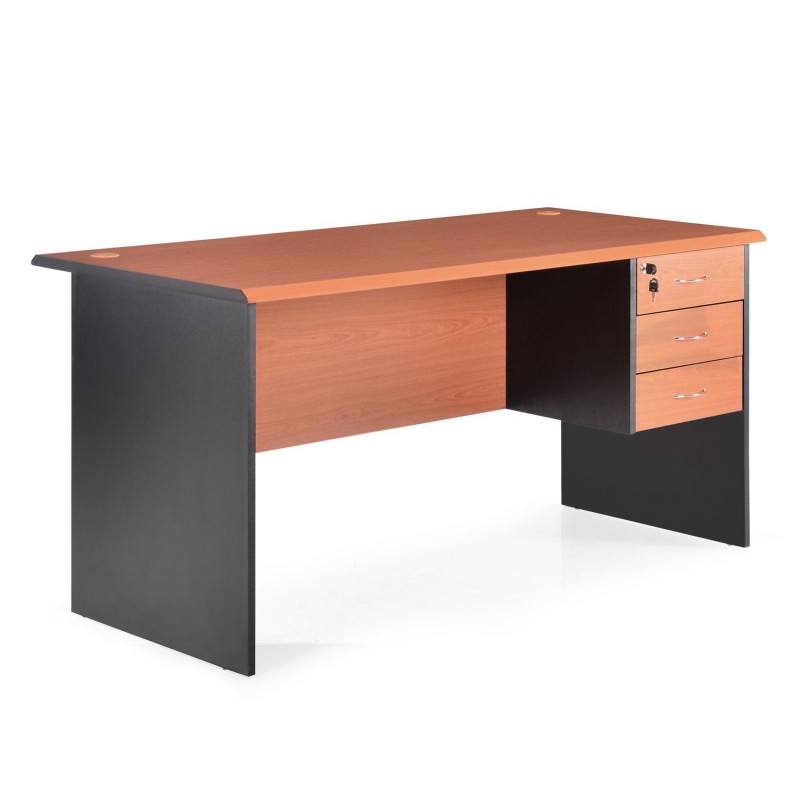 Bureau Simple avec Caisson Mobile 1m40