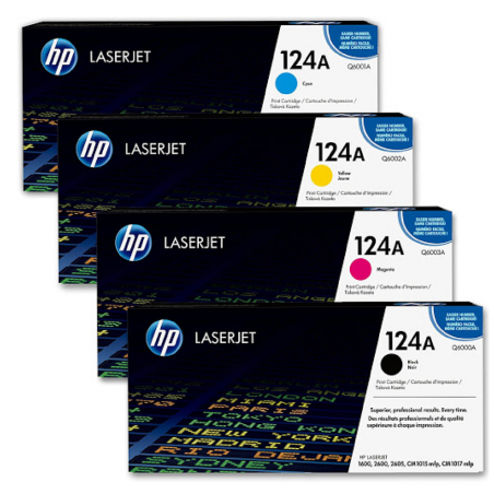 Jeu de 4 Couleurs Toners Hp 124A