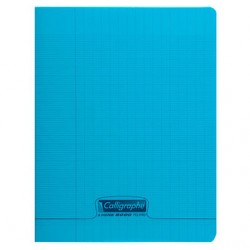 alligraphe 8000 Polypro Cahier 96 pages 17 x 22 cm seyes grands carreaux Bleu