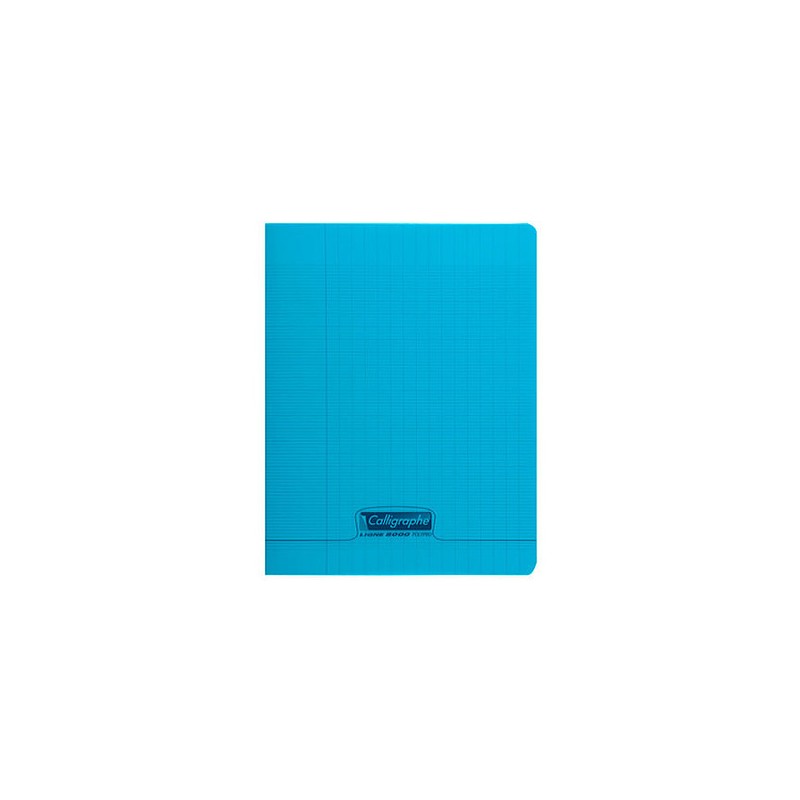 alligraphe 8000 Polypro Cahier 96 pages 17 x 22 cm seyes grands carreaux Bleu