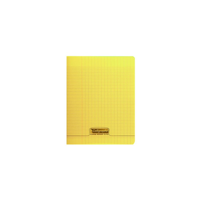 Calligraphe 8000 Polypro Cahier 96 pages 17 x 22 cm seyes grands carreaux Jaune