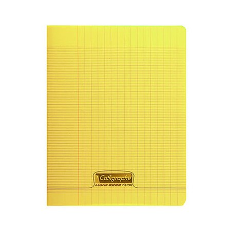 Calligraphe 8000 Polypro Cahier 96 pages 17 x 22 cm seyes grands carreaux Jaune