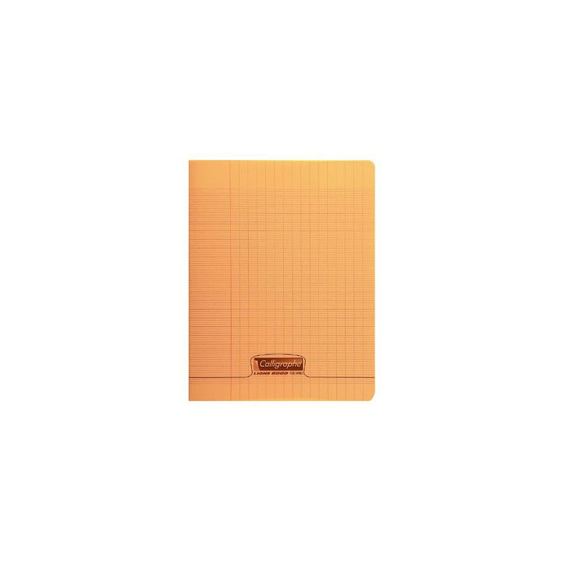 Calligraphe 8000 Polypro Cahier 96 pages 17 x 22 cm seyes grands carreaux Orange