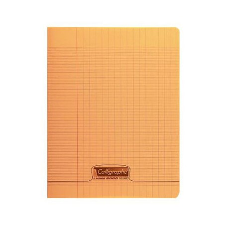 Calligraphe 8000 Polypro Cahier 96 pages 17 x 22 cm seyes grands carreaux Orange