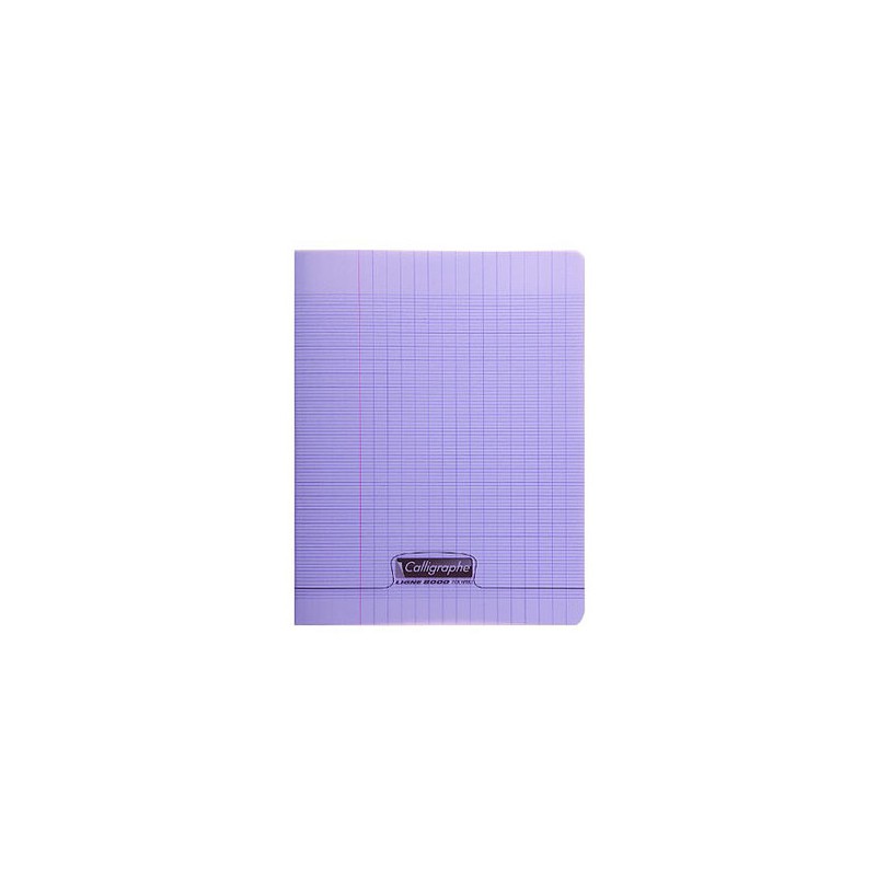 Calligraphe 8000 Polypro Cahier 96 pages 17 x 22 cm seyes grands carreaux Violet