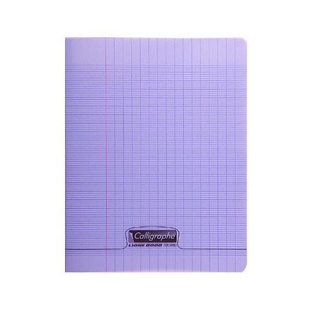 Calligraphe 8000 Polypro Cahier 96 pages 17 x 22 cm seyes grands carreaux Violet